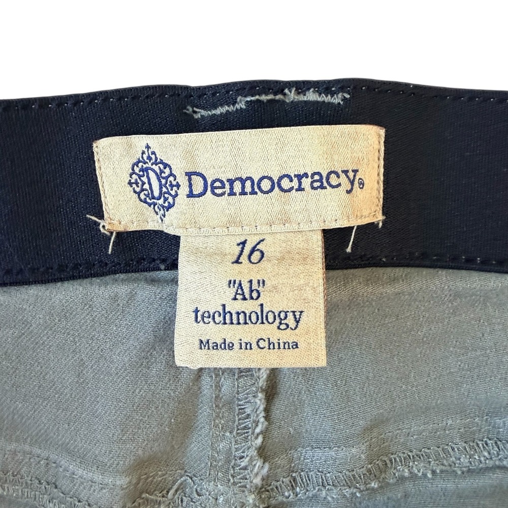 Democracy AB Technology Jeans Women's 16 Laurel Oak High Rise Flare Crop - Picture 5 of 6